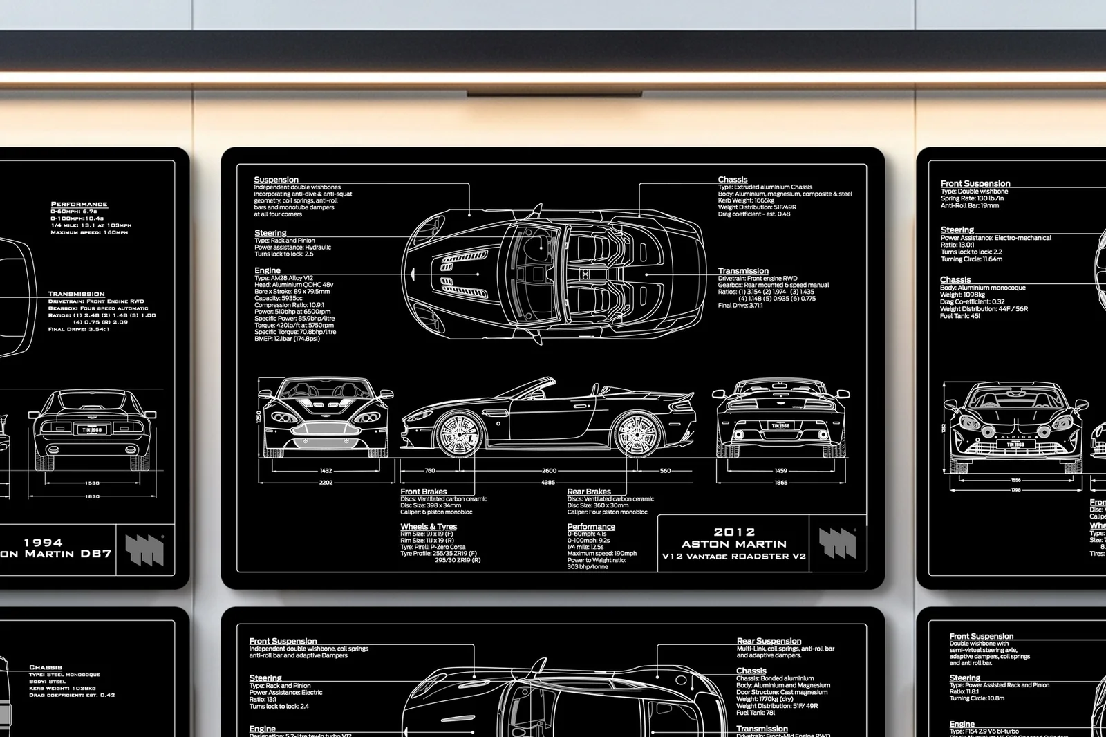 2012 Aston Martin V12 Vantage Roadster V2, close on the workshop wall